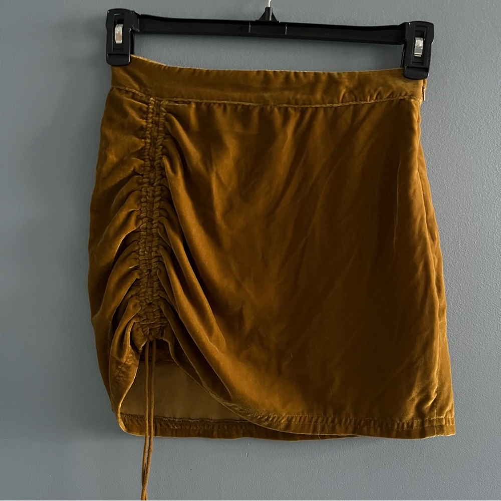 Free People Vivienne Velvet Mini Skirt